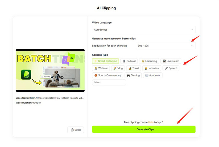 BlipCut download YouTube shorts