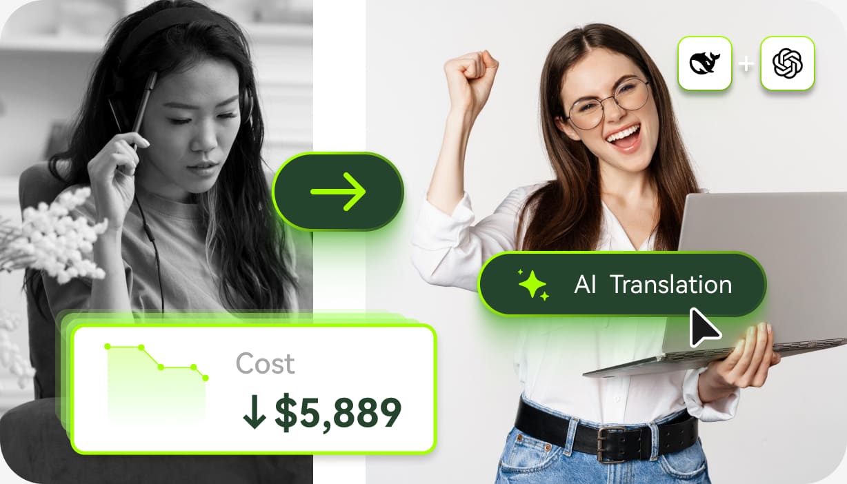 save cost with BlipCut AI video language translator