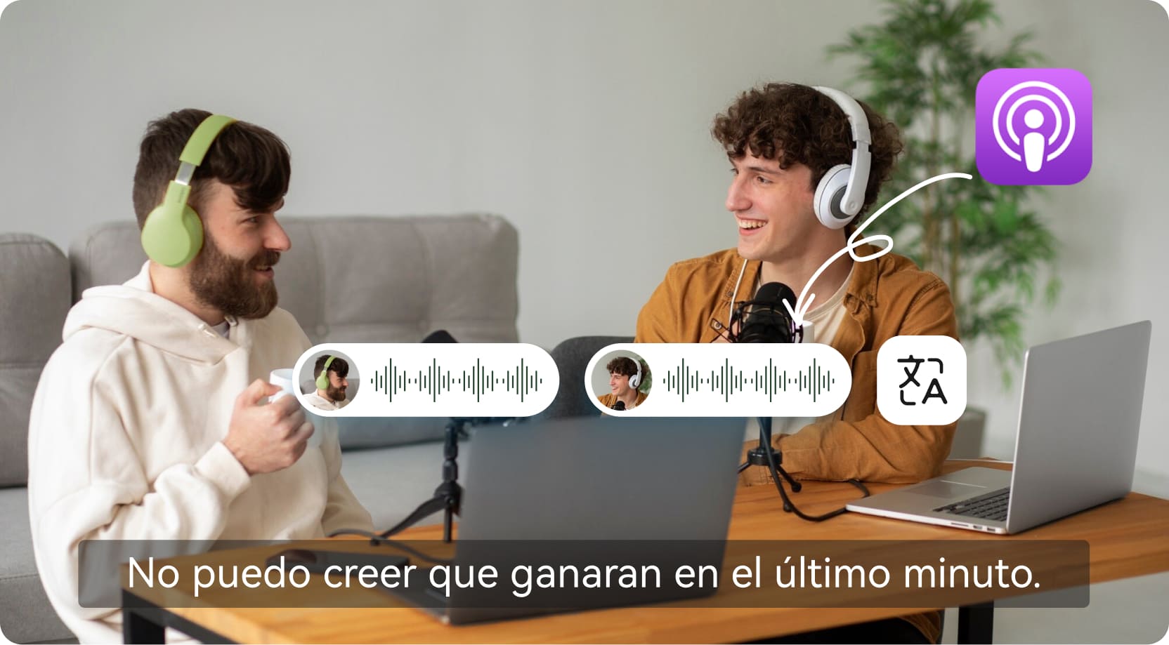 translate podcast voices