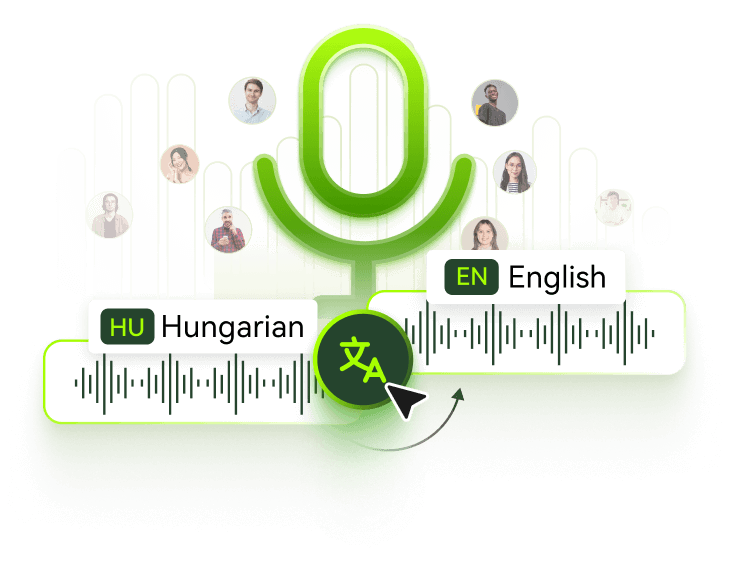 BlipCut hungarian audio translator