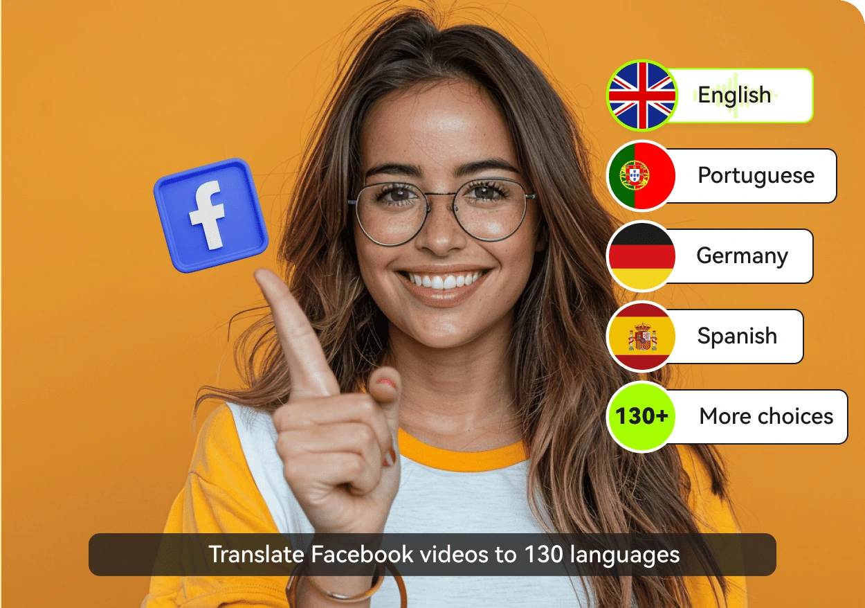 translate Facebook video in BlipCut