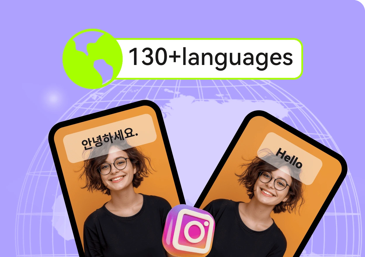 translate Instagram video in BlipCut