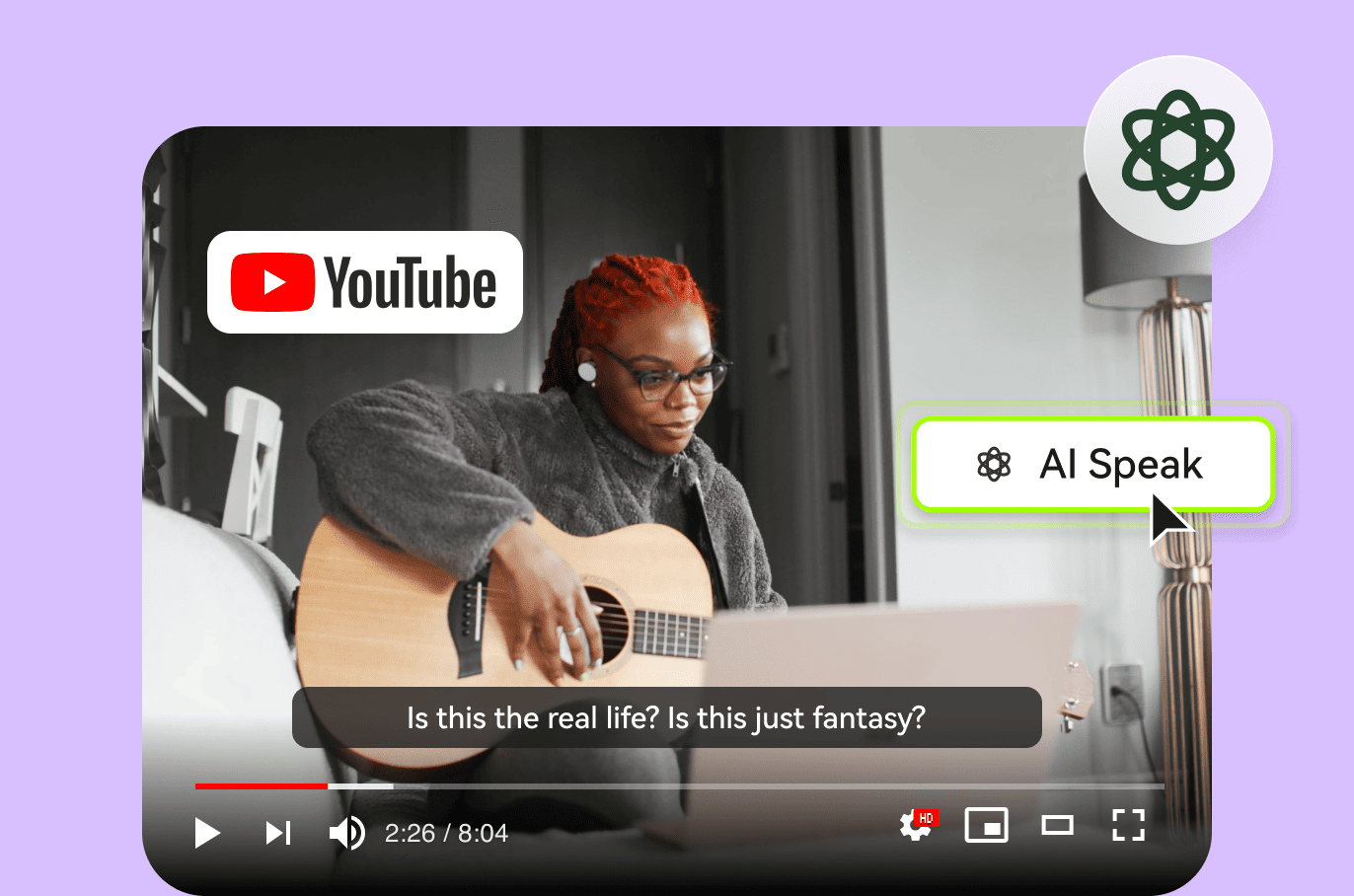 ai speak youtube subtitles