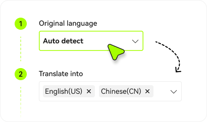 select the target language for short drama
