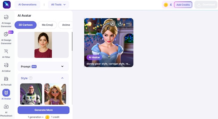 cartoon avatars yourself lightx