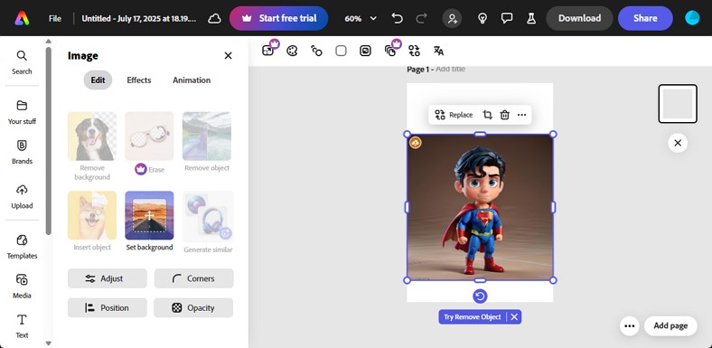 generate avatar from photo adobe express