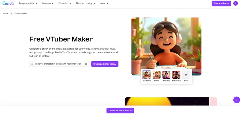 canva vtuber maker model