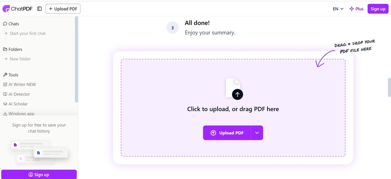 best ai to summarize pdf