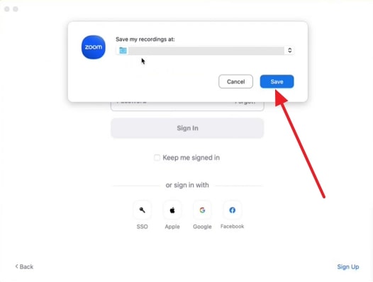 tap save button to end recording