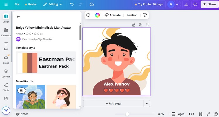 selfie to 3d avatar canva