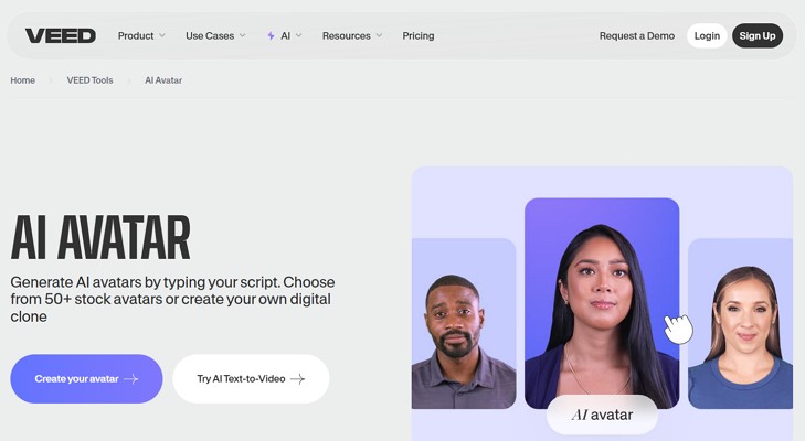 veed ai avatar video generated