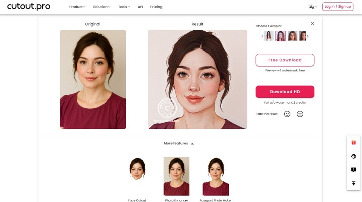 use picture to cartoon avatar online tool