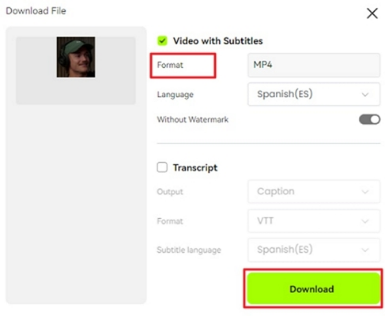 download video in appropriate format blipcut