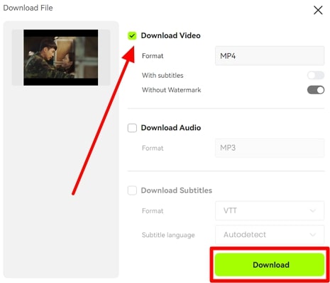 descargar traducción de video blipcut
