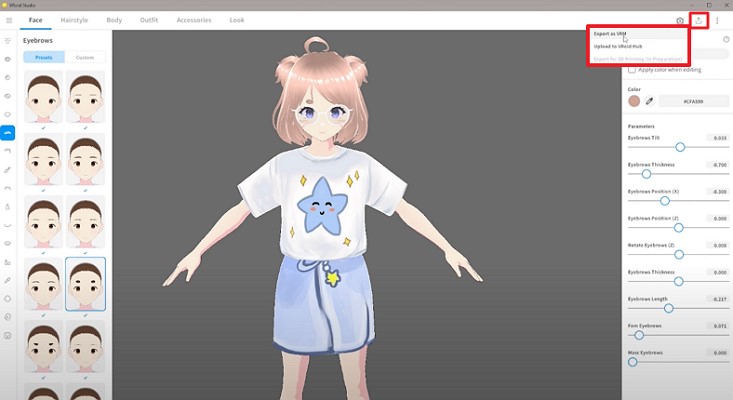 save vrchat futa avatar vroid studio