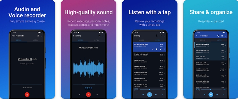 get easy voice memo recorder android