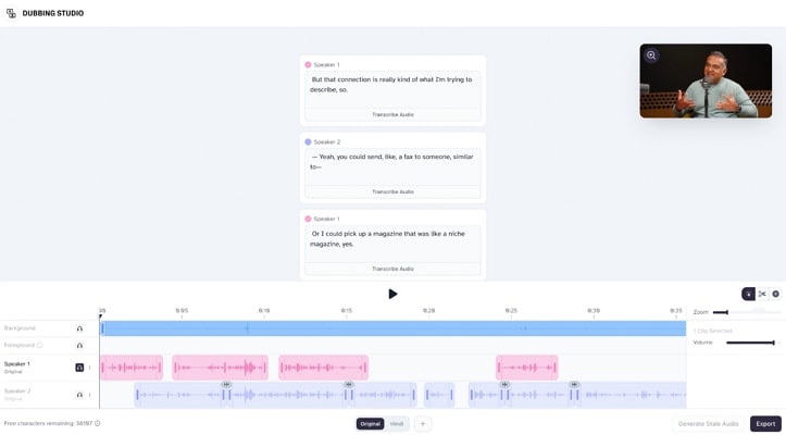 elevenlabs video translator online tool