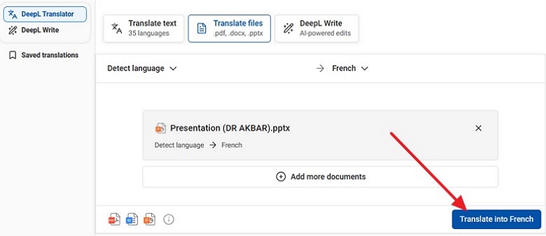 complete ppt translation deepl