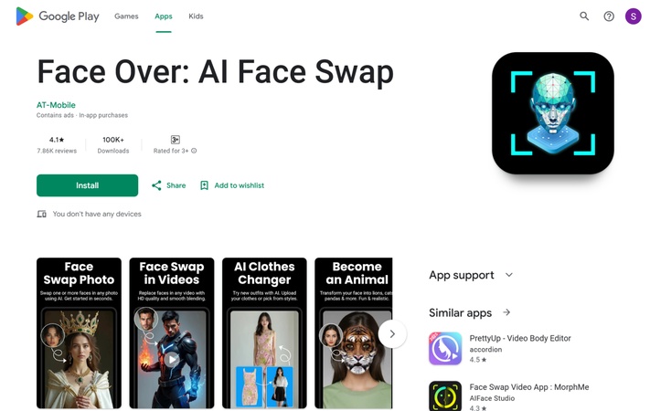 Face Over Best Video Face Swap App For Android