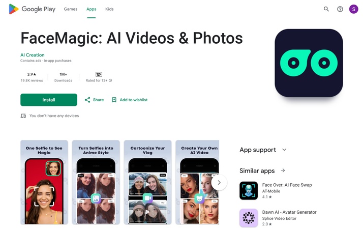 FaceMagic Kpop Idol Deepfake Creator App