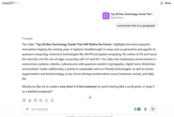 get your final summary