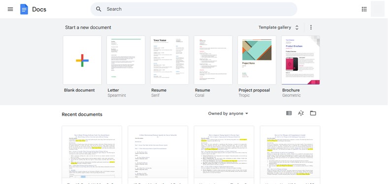 free book writing google docs