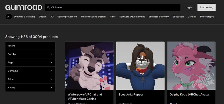 vrchat futa avatars with gumroad
