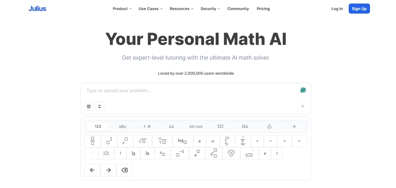 large math problem solver Julius ai