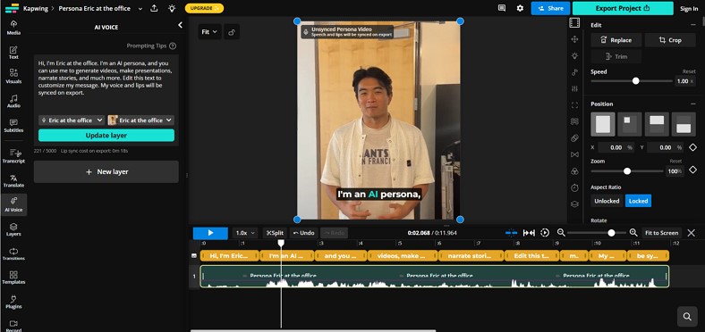 celebrity deepfake video with kapwing