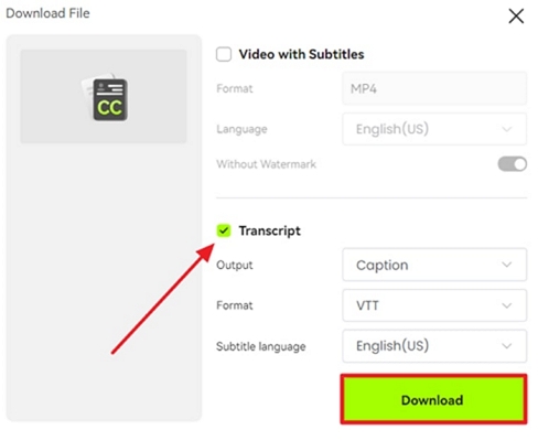 download subtitles in desired format music video generator