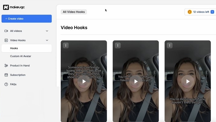 generate content with ai on makeugc