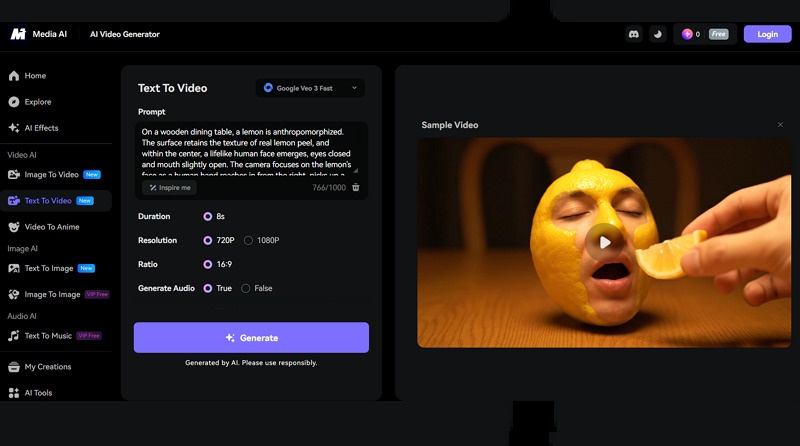 Media.io Brainrot Text to Video