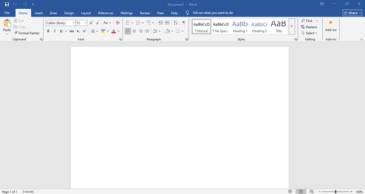 track writing ms word