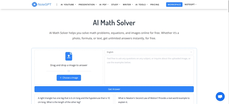 try free notegpt ai math solver