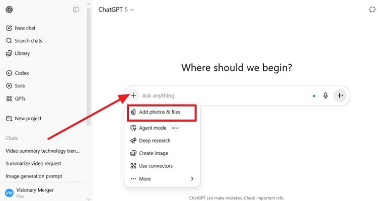 upload your file in chatgpt