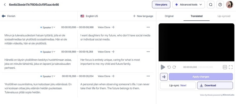 rask ai video translator tool