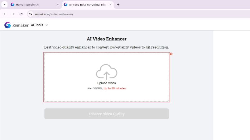 upload the video