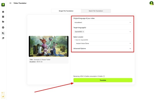convert language ai avatar cartoon video