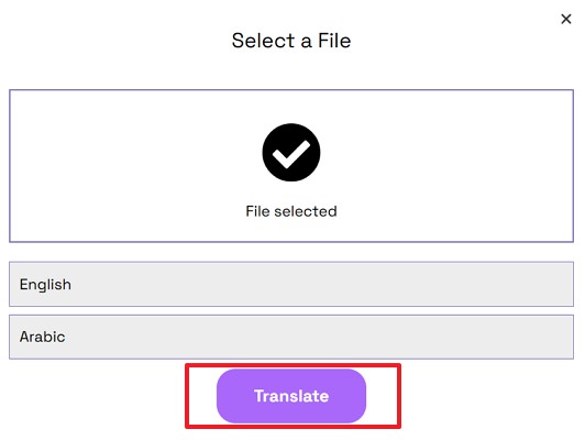 click translate button doctranslator