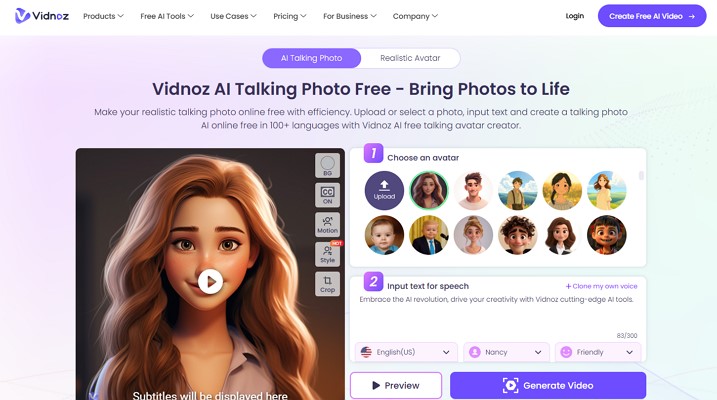make avatar of yourself vidnoz