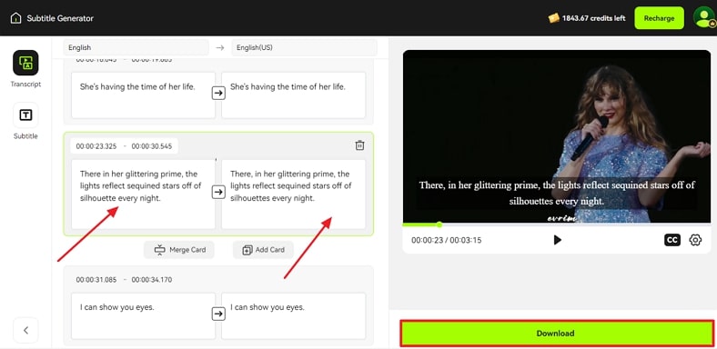 check captions music video generator
