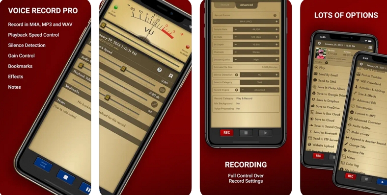 use voice recorder pro iphone app