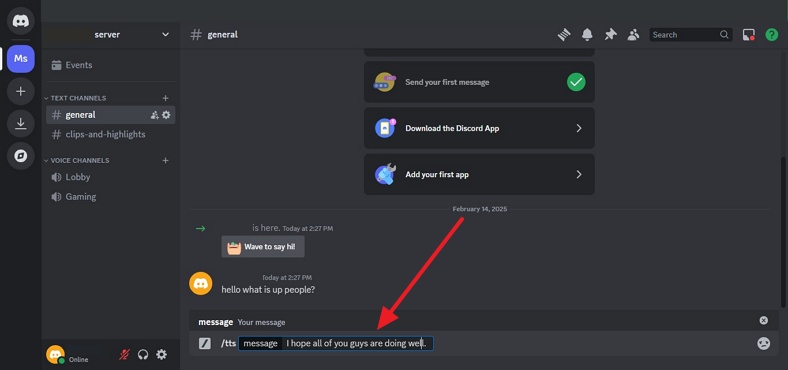 text to speech funny lines command