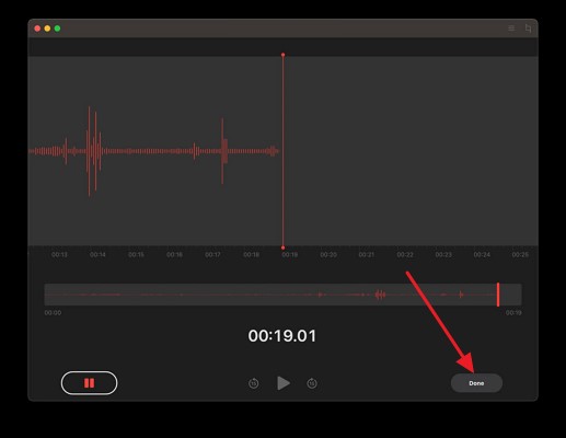 start recording voice memo macbook