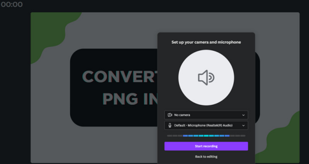 Start Recording How to Record Audio on Canva