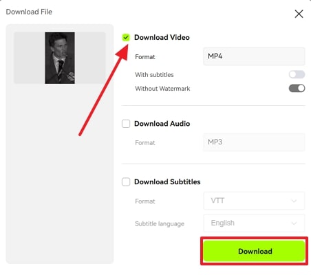 setup download settings and save
