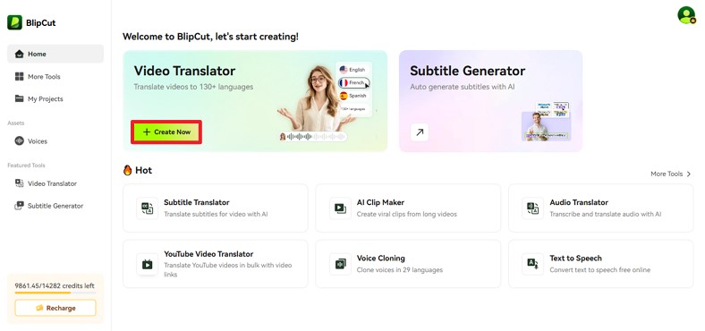 use the main interface to upload files