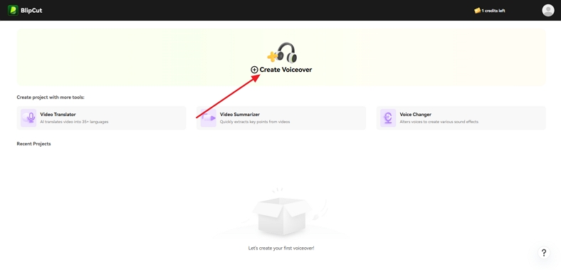select create voiceover for scary voice
