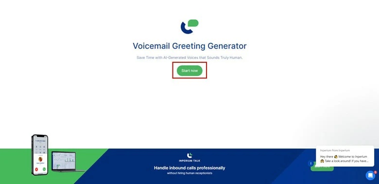 custom voicemail greeting generator