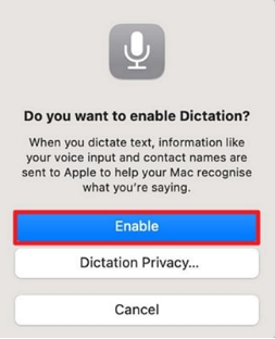 how to enable dictation on mac
